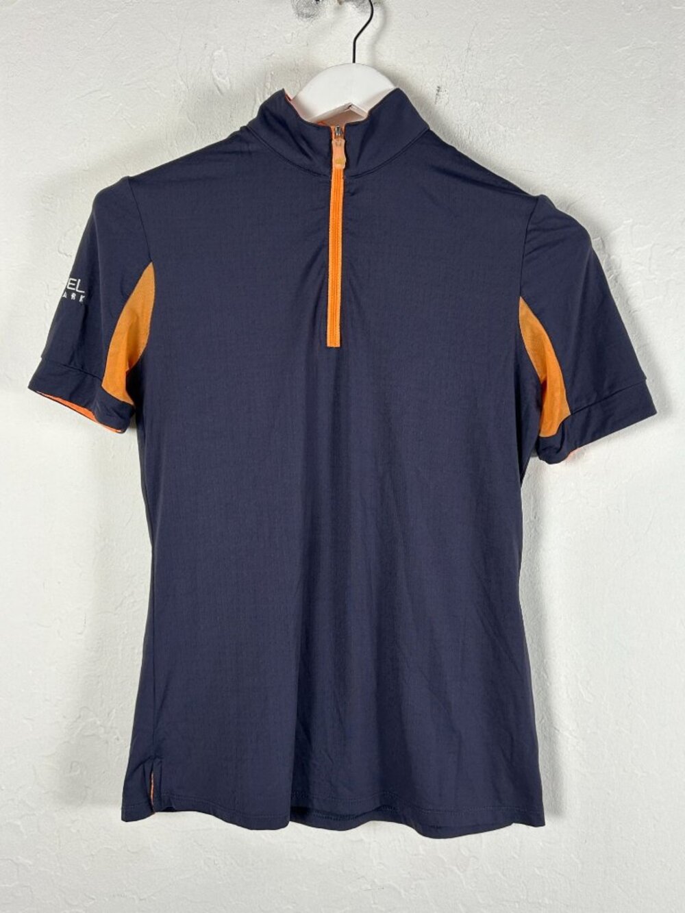 Kastel Denmark Women’s Charlotte Short Sleeve 1/4 Zip Sun Shirt Medium Navy